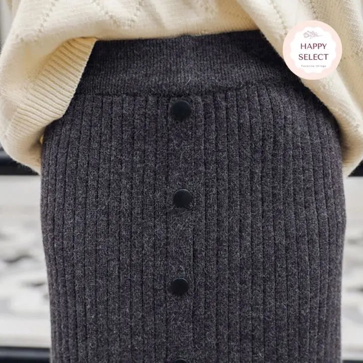 Price reduced! Stylish knit skirt with ruffles at the hem, gray