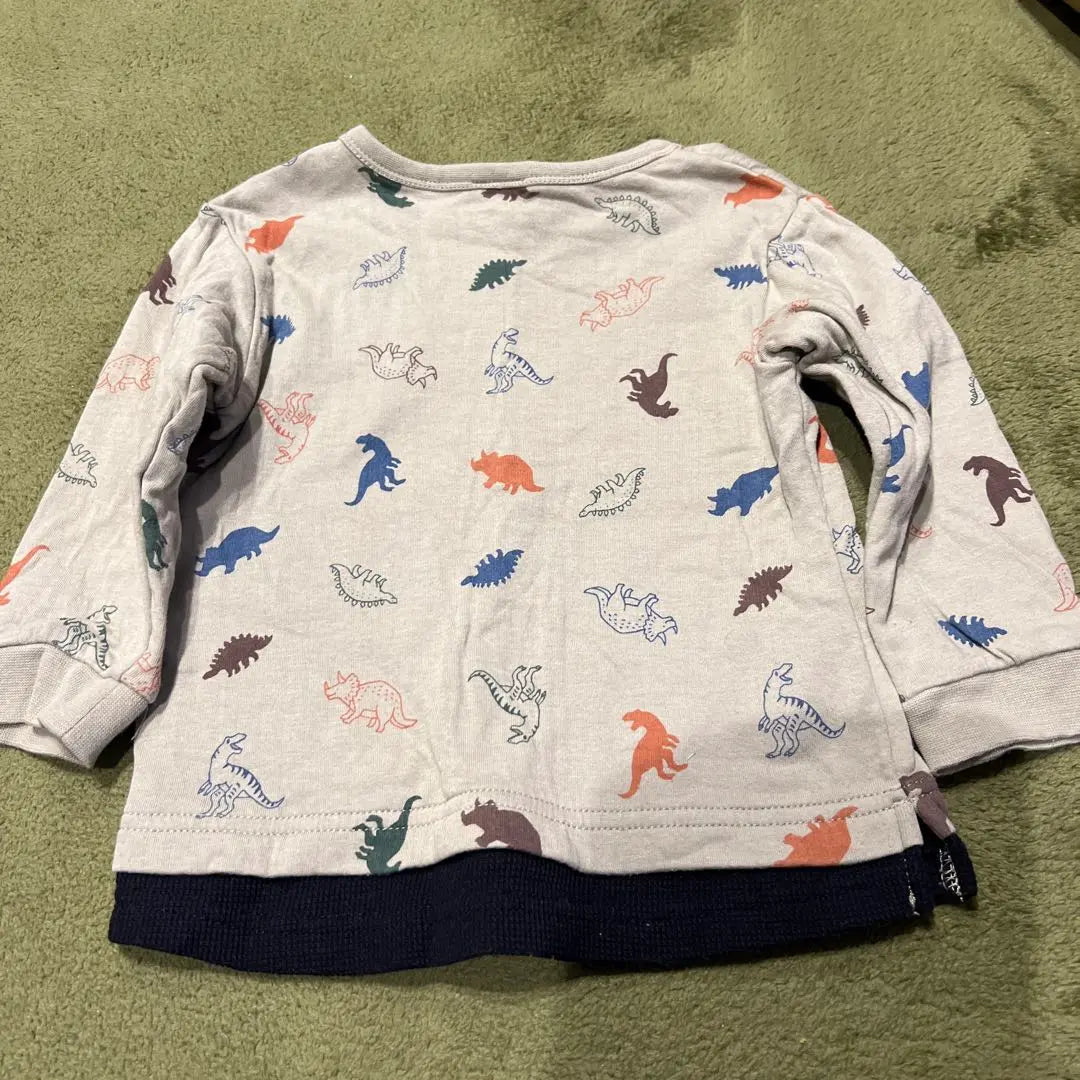 PETIT MAIN Dinosaur pattern Long sleeve T -shirt 80 Kids Baby