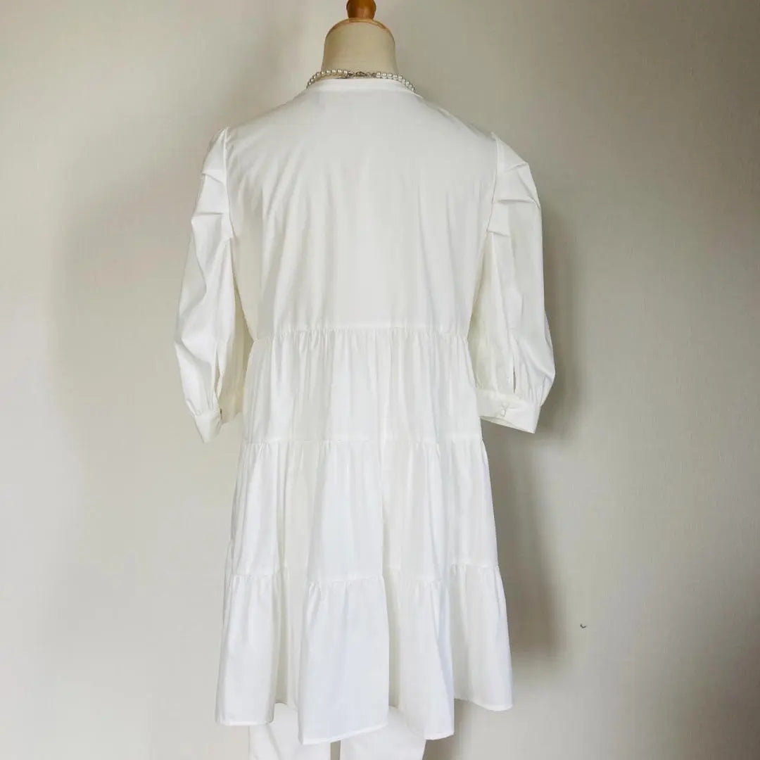 [Beautiful goods in translation] My Strada Puff Sleeve Treated Tunic Shirt Matanity | 【訳あり美品】マイストラーダ　パフスリーブティアードチュニックシャツ　マタニティ