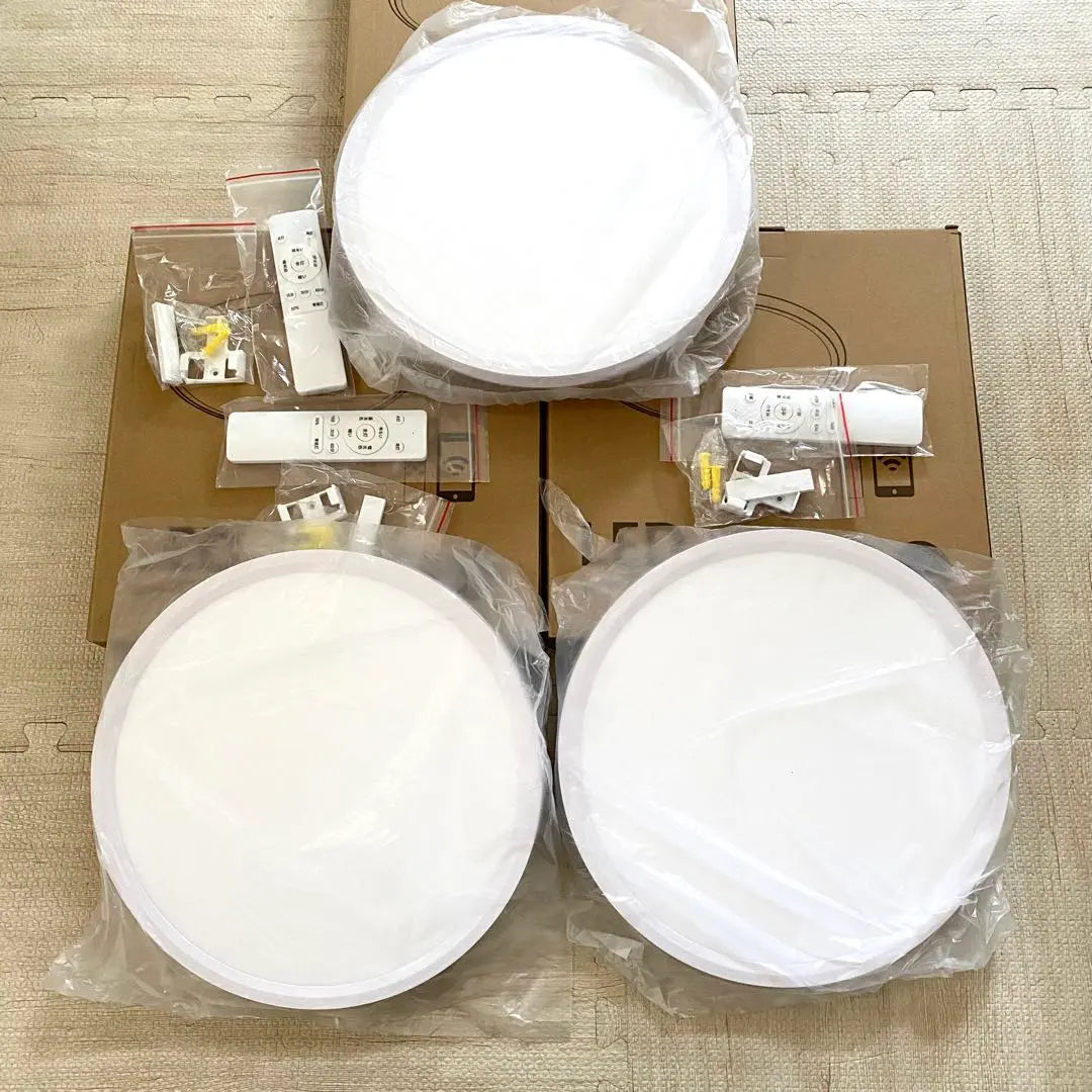 Unused ◆ Set of 3 LED ceiling lights | 未使用◆3個セット LED シーリングライト