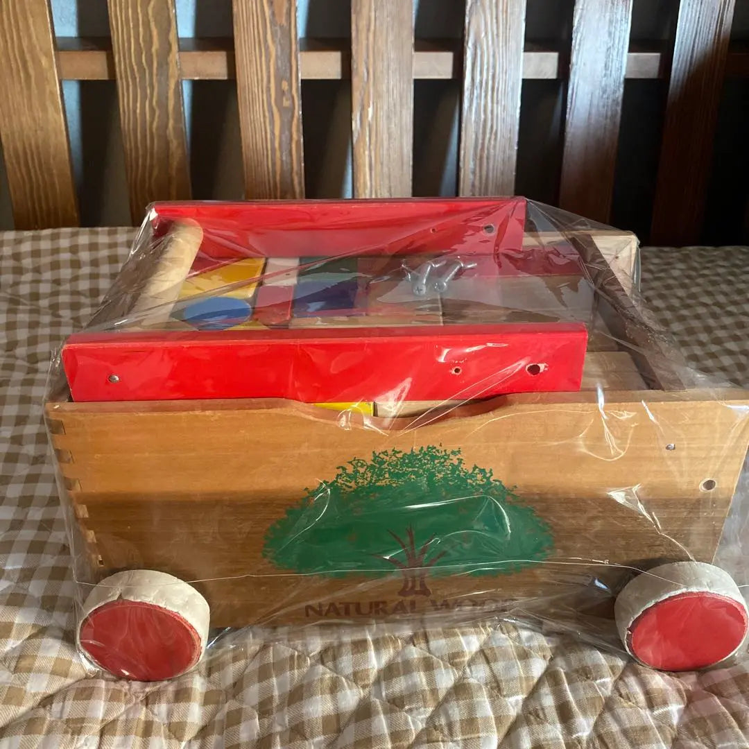 NATURAL Wooden Wheelbarrow Toy