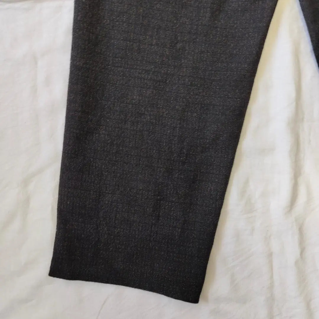 40s50s60s Kasuri Kasuri Wool Slacks Two-Tuck Black Black Yellow