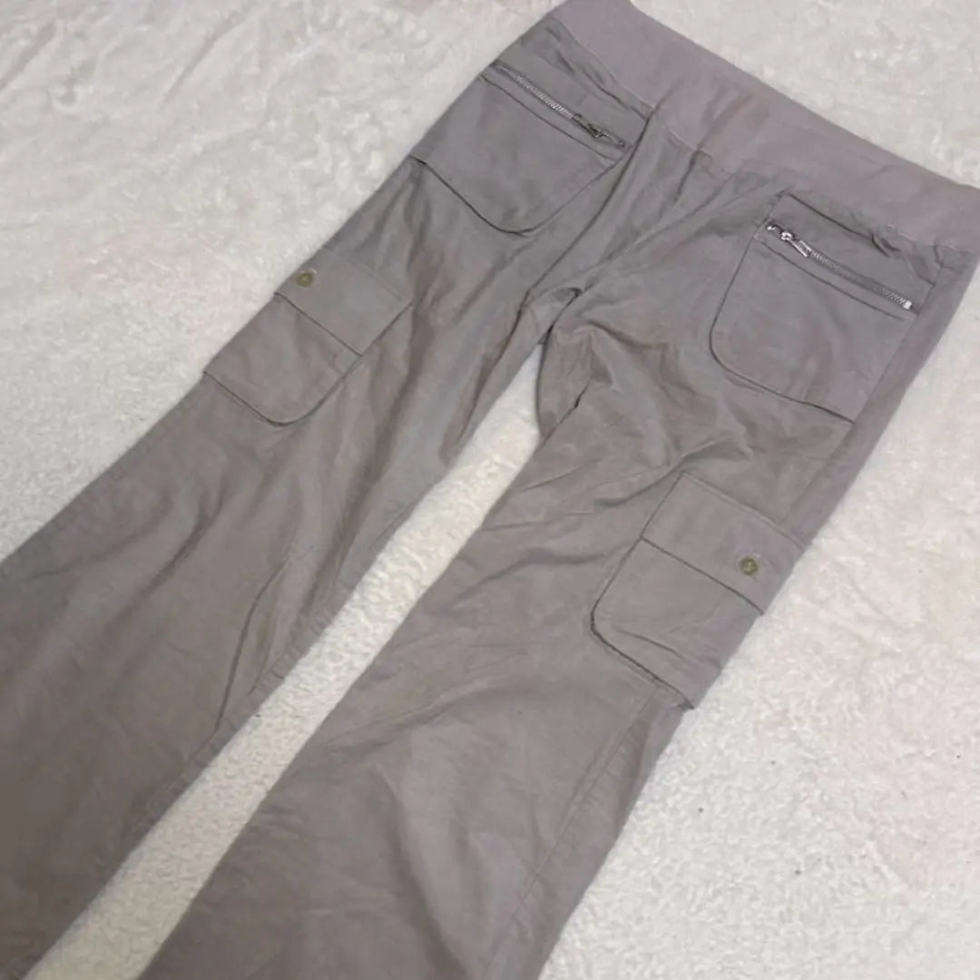 KURIHARA HARUMI Cargo Pants Greige L Men's a541