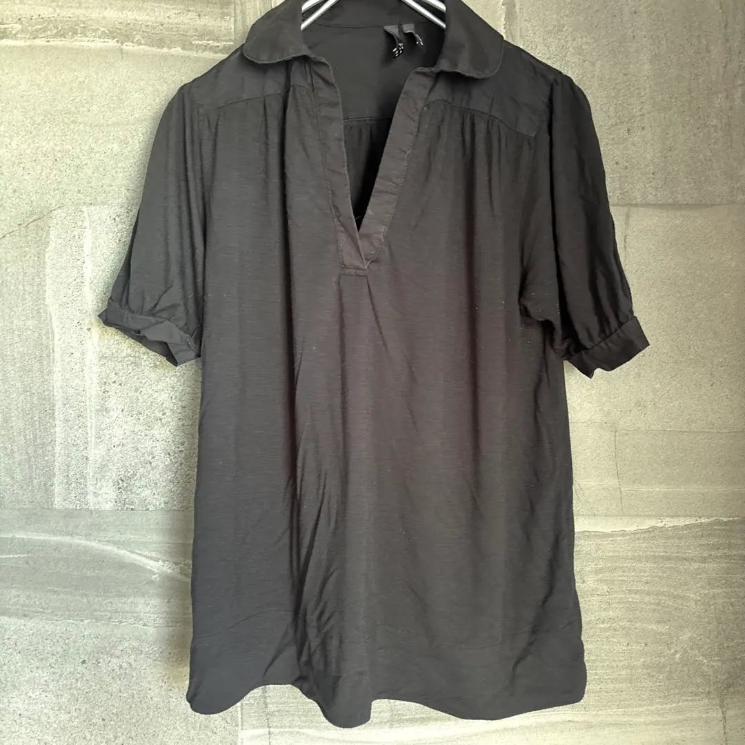 OLDNAVY Short Sleeve Polo Shirt S Size Black Simple Plain Casual