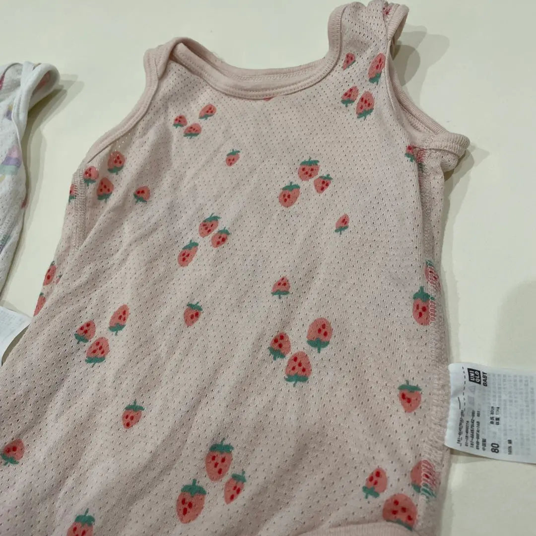 Conjunto de mameluco para bebé sin mangas ropa interior 80