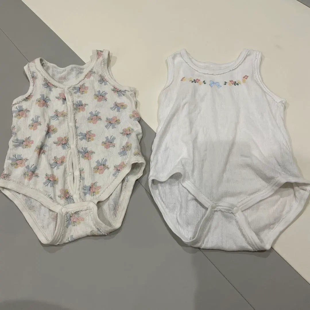 Conjunto de mameluco para bebé sin mangas ropa interior 80