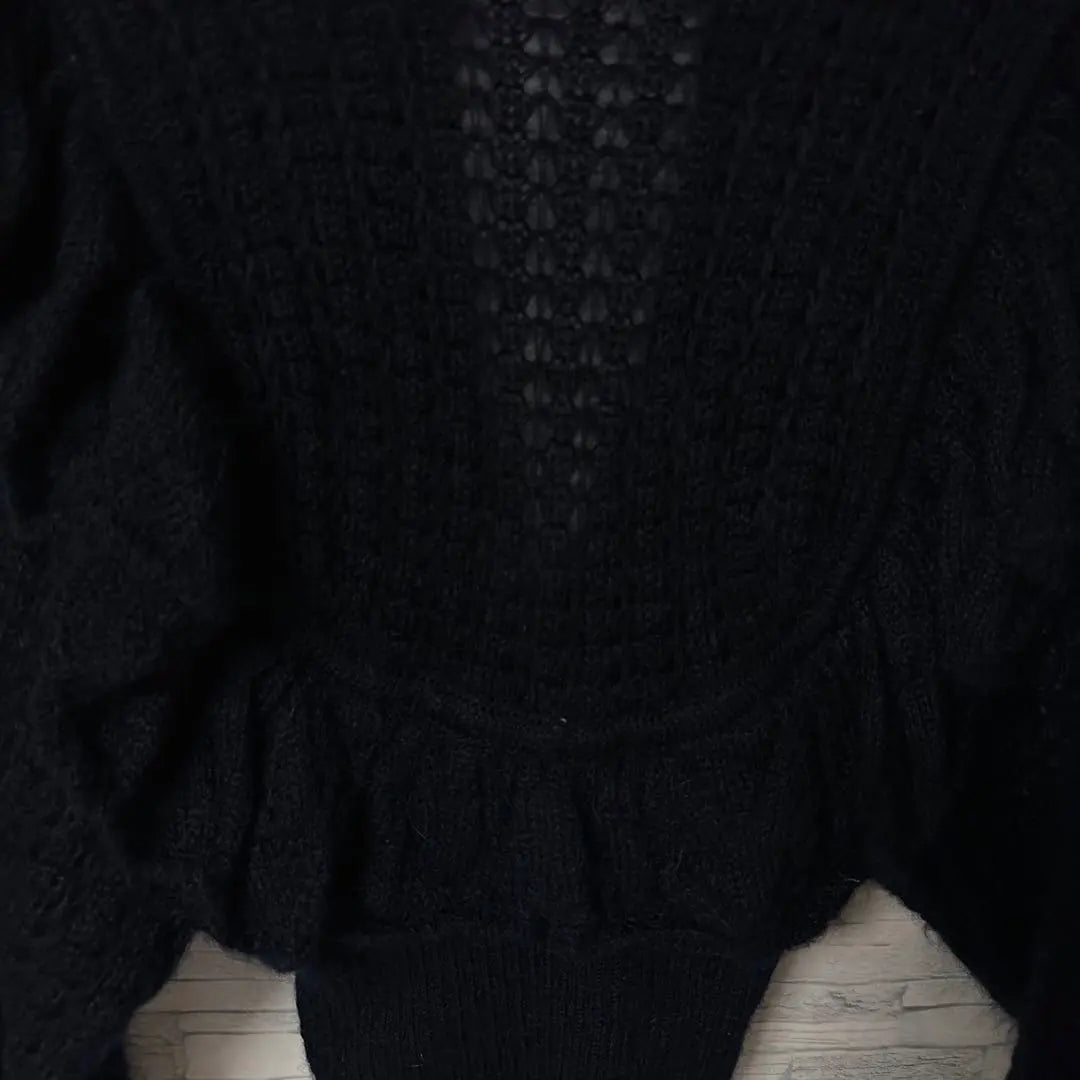 Just cover knit [42] Navy chest open sweater fashionable | ジャストカヴァリ　ニット　【42】　ネイビー　胸元開き　セーター　おしゃれ