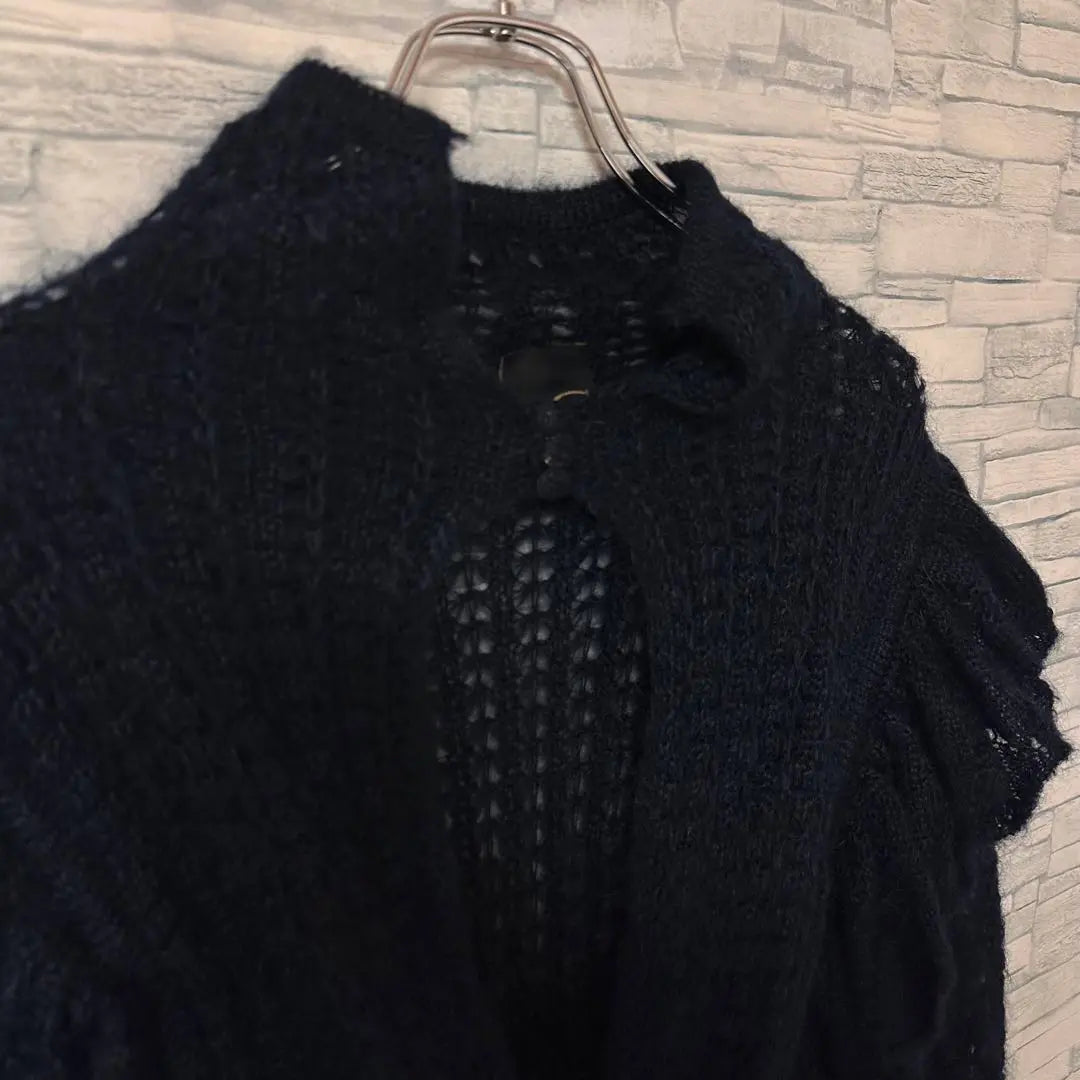 Just cover knit [42] Navy chest open sweater fashionable | ジャストカヴァリ　ニット　【42】　ネイビー　胸元開き　セーター　おしゃれ