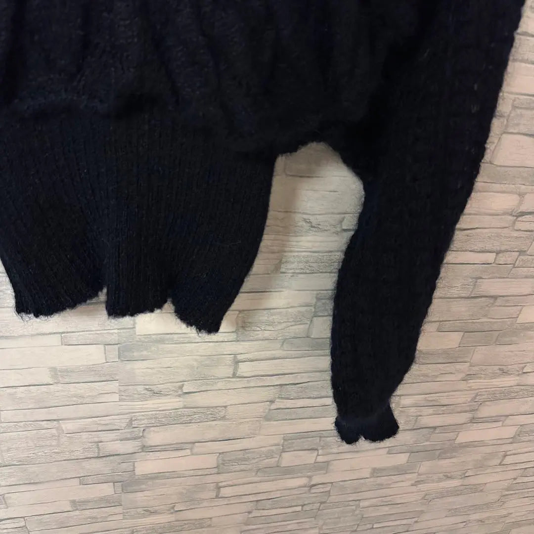 Just cover knit [42] Navy chest open sweater fashionable | ジャストカヴァリ　ニット　【42】　ネイビー　胸元開き　セーター　おしゃれ