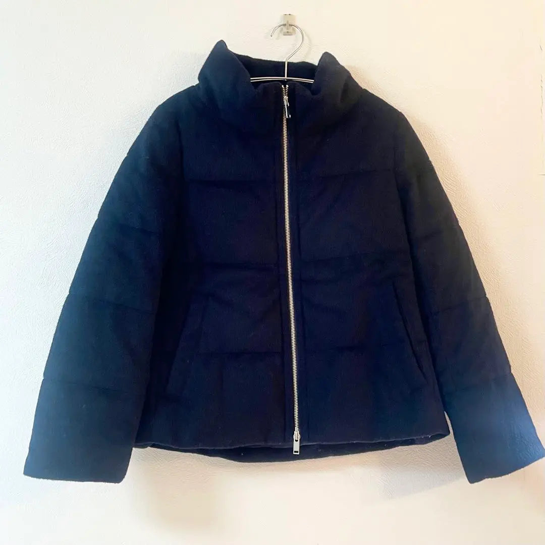 United Arrows Navy 36 Down Jacket Zip -up Down 80 Feather 20