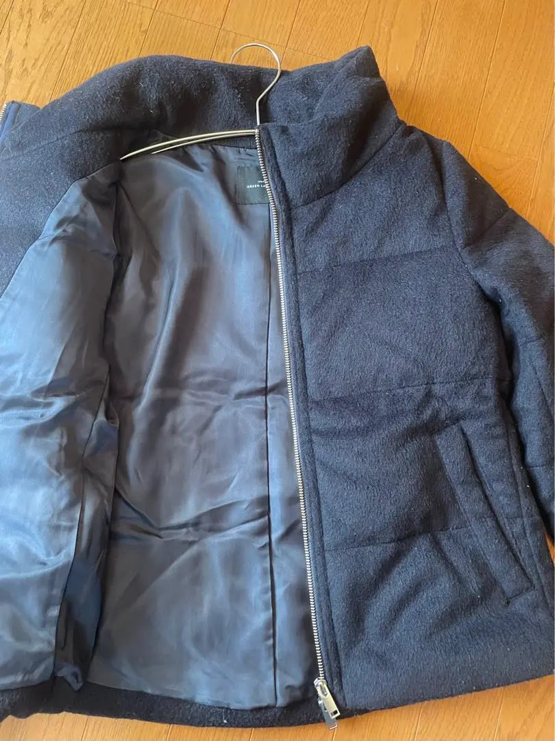 United Arrows Navy 36 Down Jacket Zip -up Down 80 Feather 20