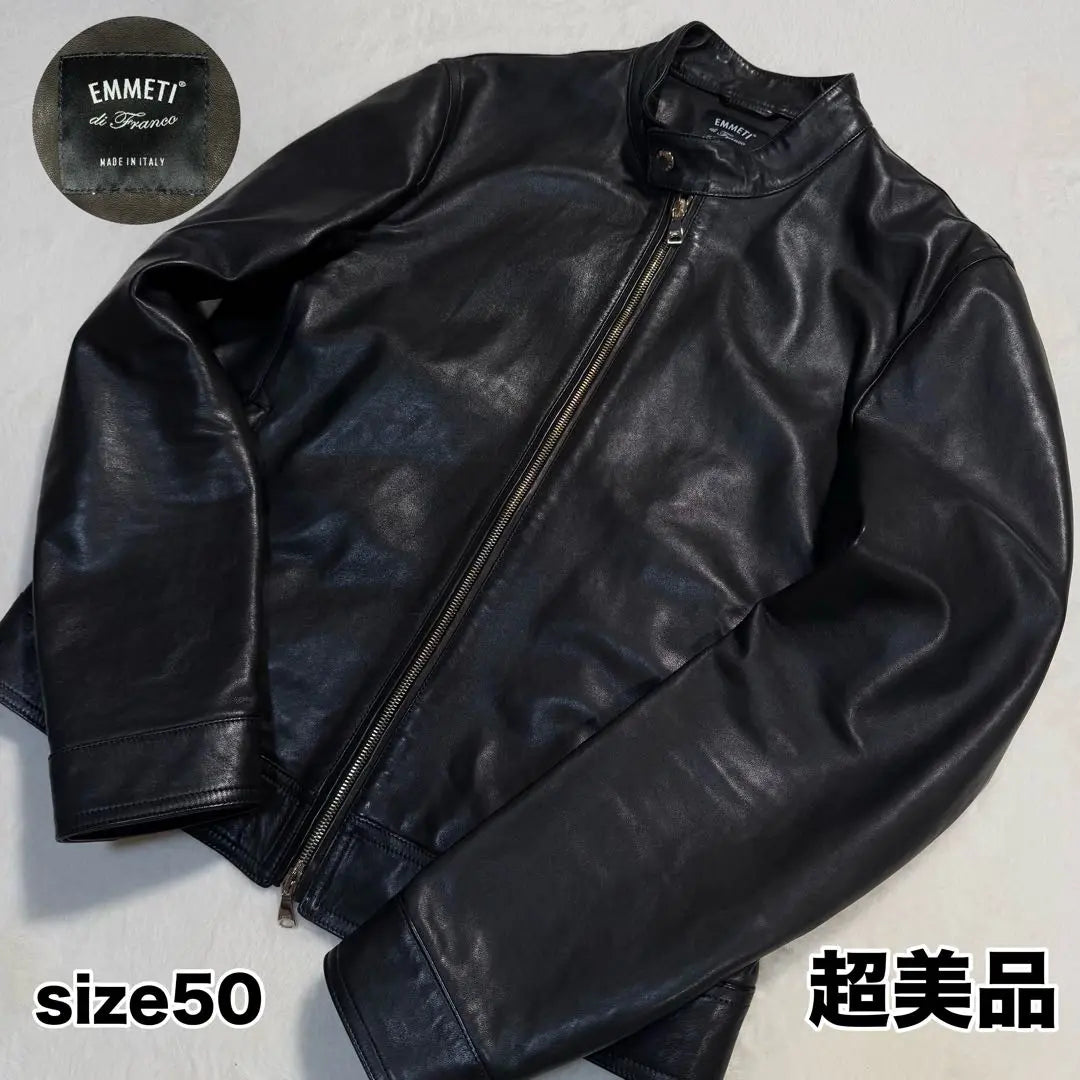 Super beautiful condition! XL Enmety Men's Single Riders Jacket Lamb Leather