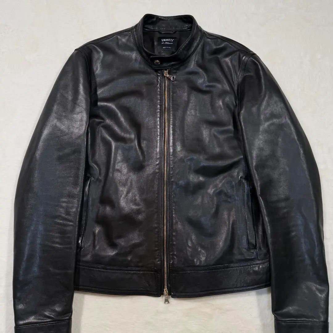 Super beautiful condition! XL Enmety Men's Single Riders Jacket Lamb Leather