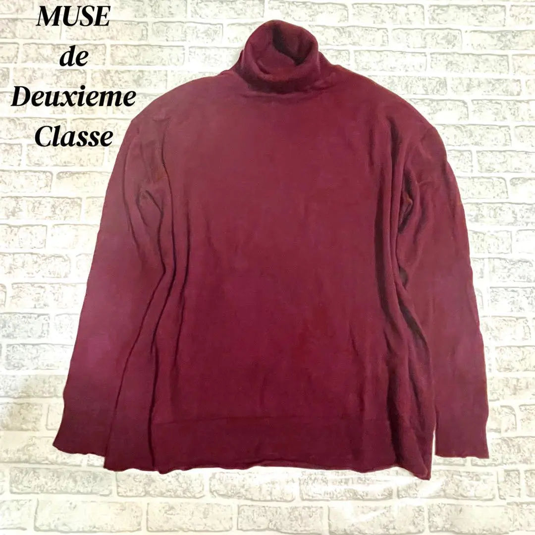 Muse Douzeem Class Turtleneck Knit Long Sleeve Wool