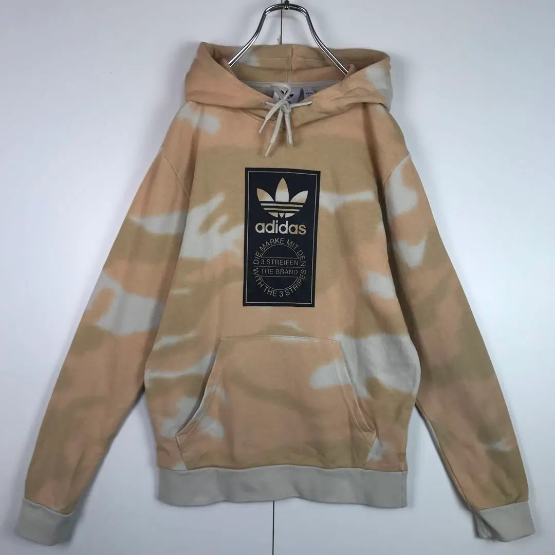 [All-over pattern] Adidas Box Logo Hoodie Rare XS Size H1426