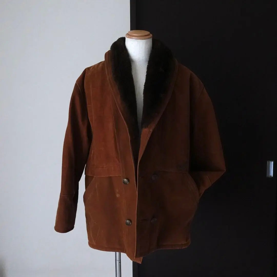 Old Euro Shawl Collar Half Coat Made in Italy