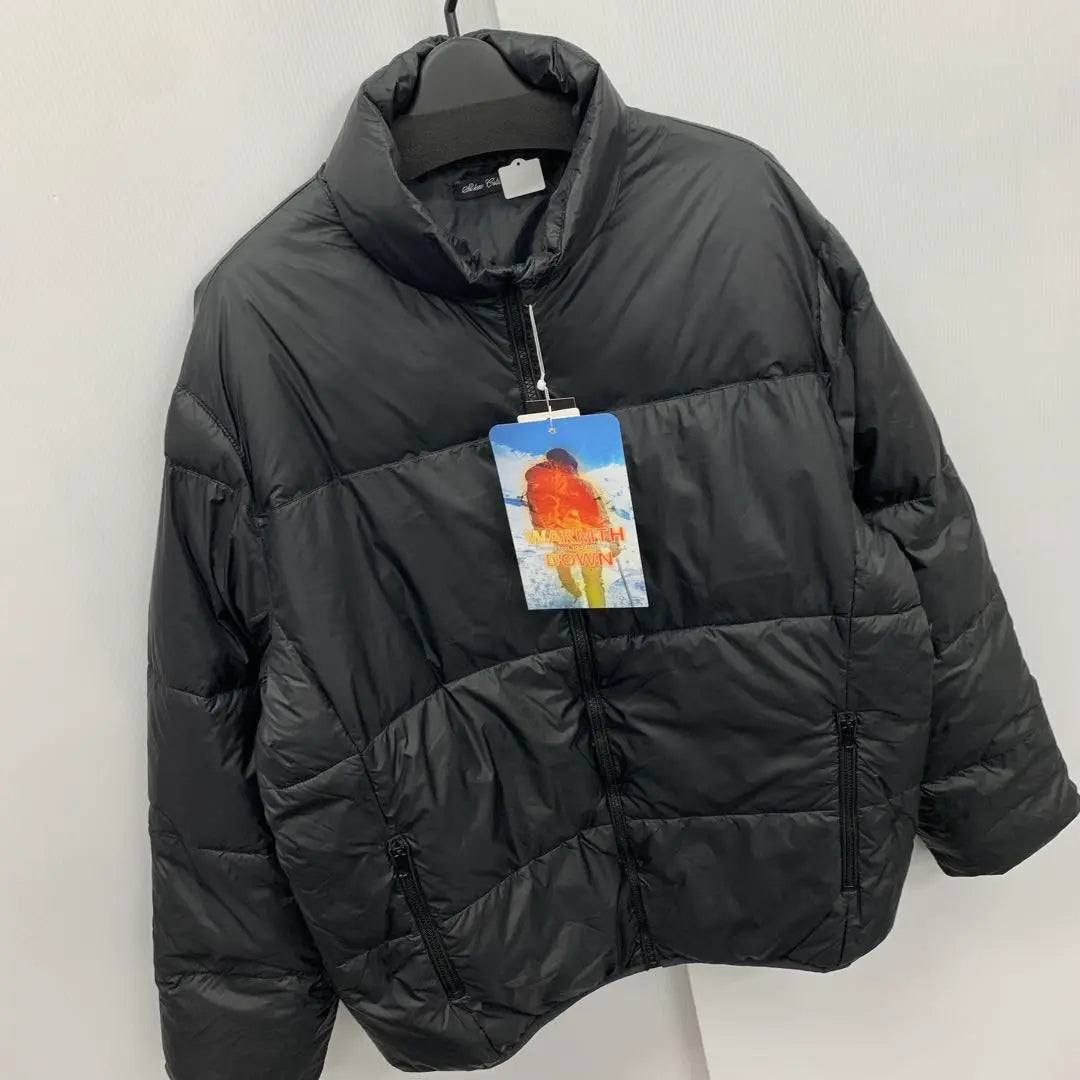 New Men's Size L Lightweight Windproof Thick Down Jacket Black 36882 | 新品★メンズ★Lサイズ★軽量 防風 肉厚 ダウンジャケット 黒 36882