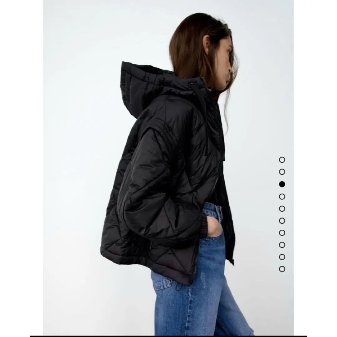 ZARA Dechattable Sleeve Puff Jacket Size L | ZARA デチャッタブルスリーブパフジャケット Lサイズ