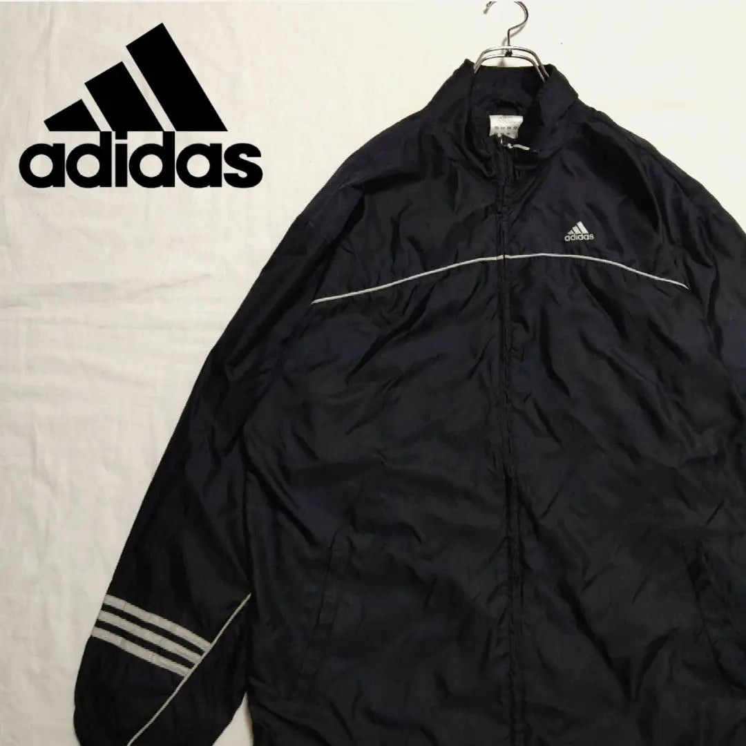 Adidas World Tag Logo Embroidery Extra Thick Arm Jacket Outerwear Black