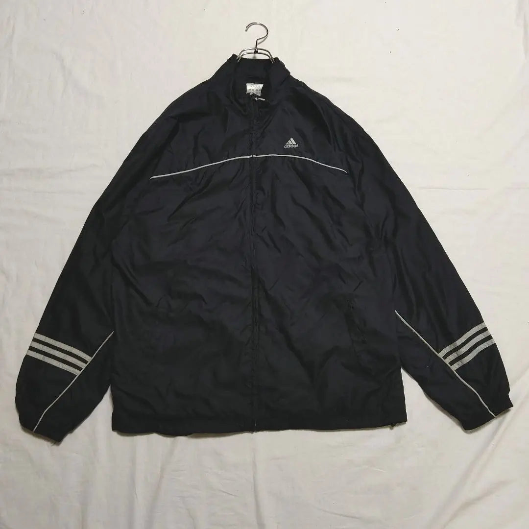 Adidas World Tag Logo Embroidery Extra Thick Arm Jacket Outerwear Black