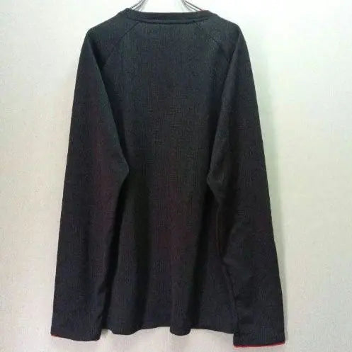 ⏳"UNIQLO" Men's V-neck long sleeve sportswear [L] Gray cut and sew