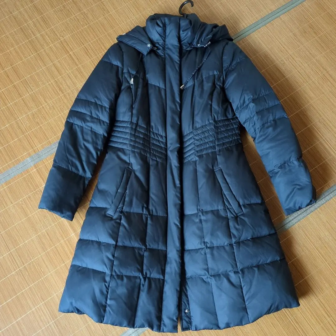 Lolled food with hooded down coat navy LL | ルイルエブティック フード付き ダウンコート　ネイビー　LL