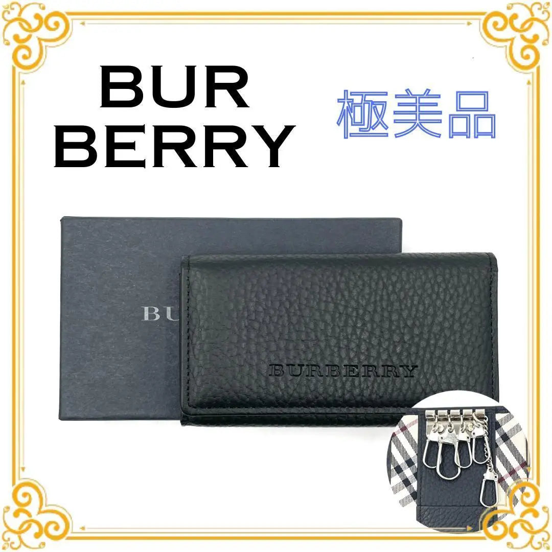 ✨️New grade✨️Burberry Nova Check Women's Men's Key Case Black