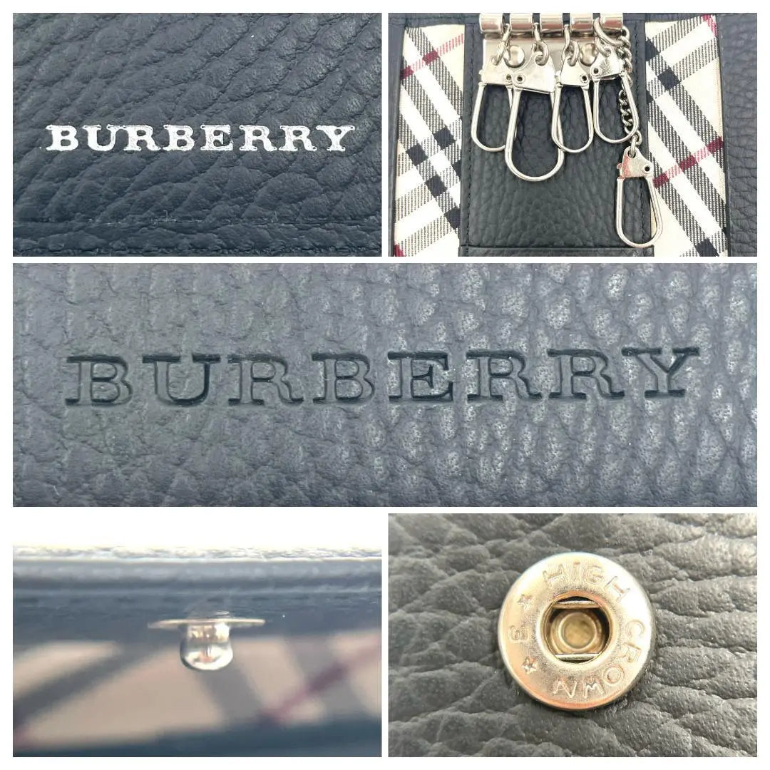 ✨️New grade✨️Burberry Nova Check Women's Men's Key Case Black