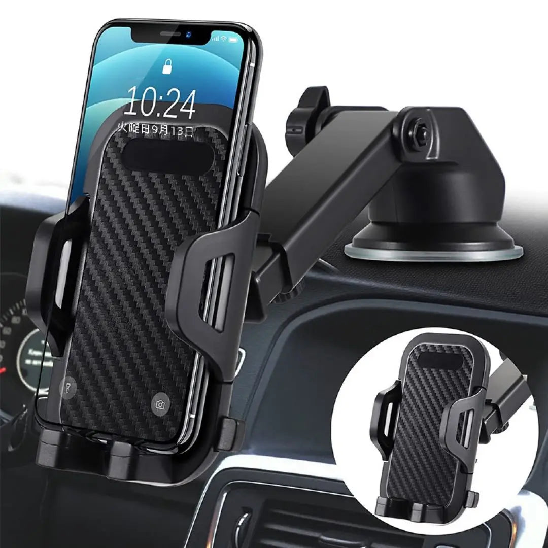 Car Smartphone Holder Suction Cup Type Car 360 Degree Adjustment iPhone Android