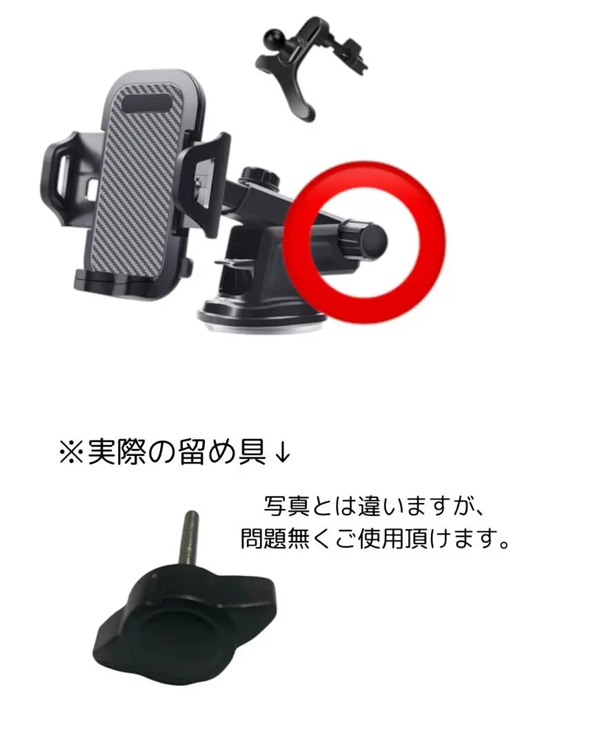 Car Smartphone Holder Suction Cup Type Car 360 Degree Adjustment iPhone Android