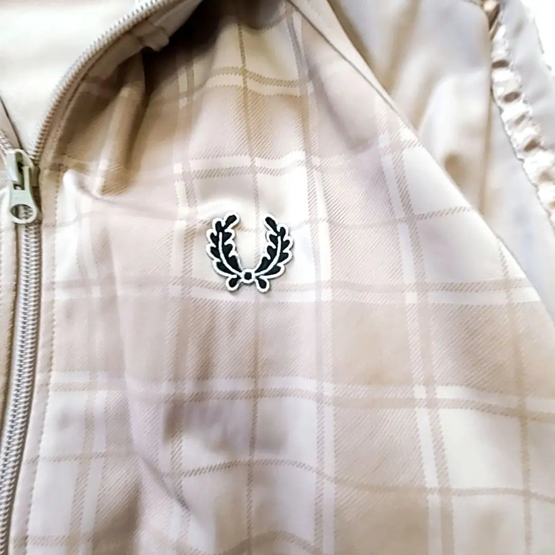 Rare 90s Fred Perry jersey Checkered Full Double Zip