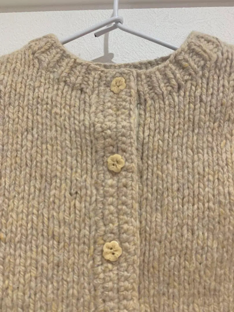 Ralph Lauren Knit Cardigan Beige 100% Wool