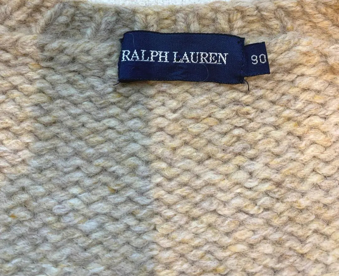 Cárdigan de punto Ralph Lauren beige 100 % lana