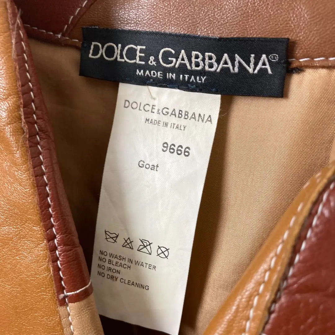 735 Chaqueta de piel con parches de Dolce &amp; Gabbana Crazy