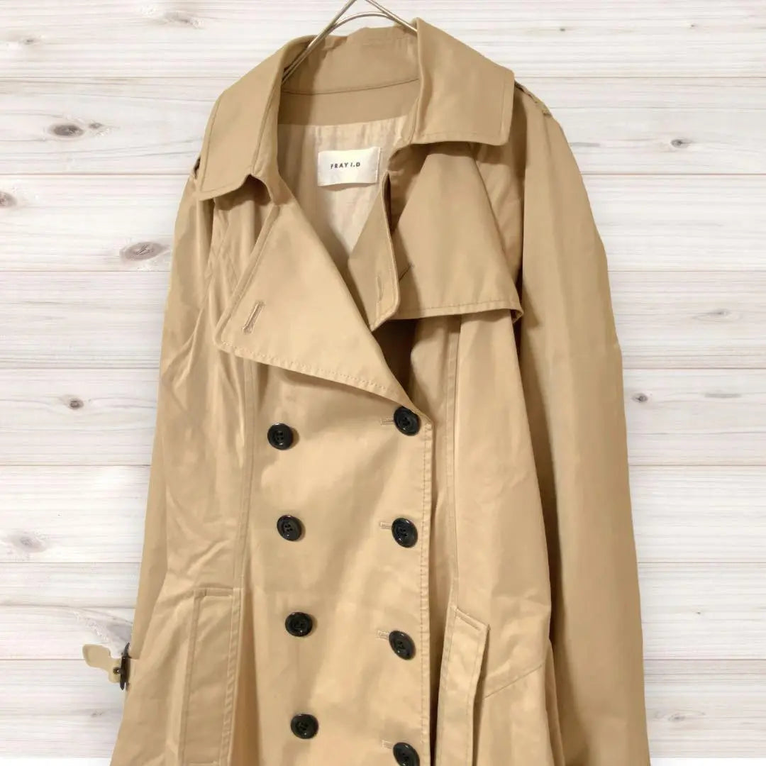 FRAY I.D Trench Coat S Beige Flare Plain Basic Adult