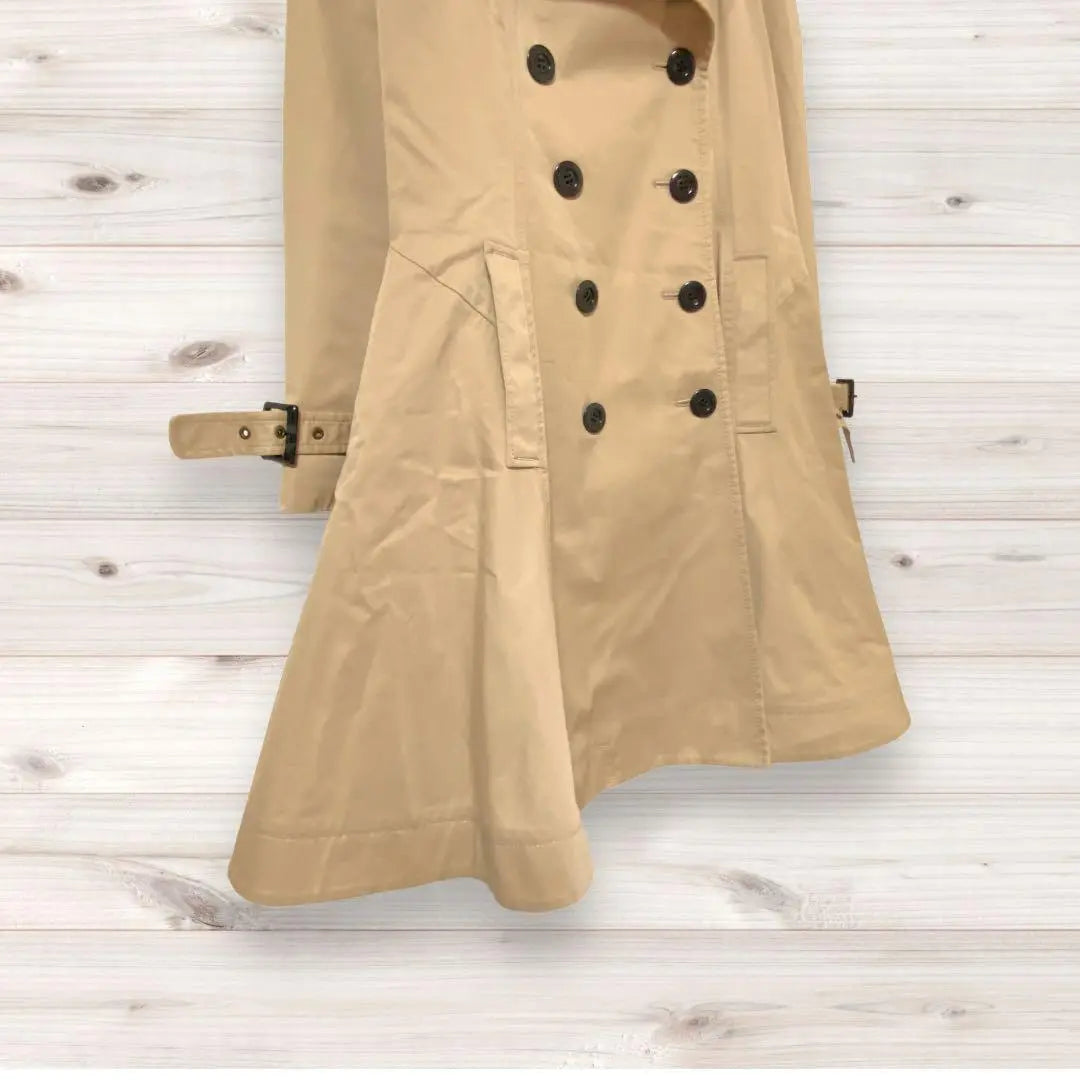 FRAY I.D Trench Coat S Beige Flare Plain Basic Adult