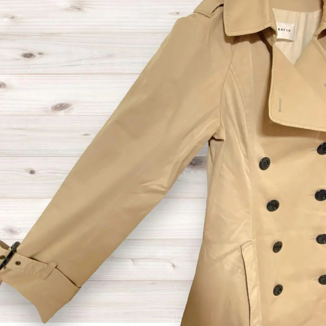 FRAY I.D Trench Coat S Beige Flare Plain Basic Adult