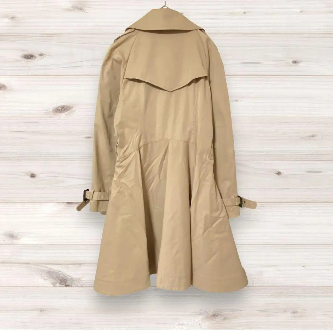 FRAY I.D Trench Coat S Beige Flare Plain Basic Adult