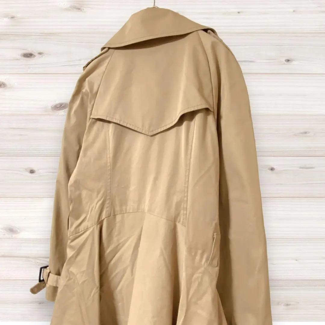 FRAY I.D Trench Coat S Beige Flare Plain Basic Adult