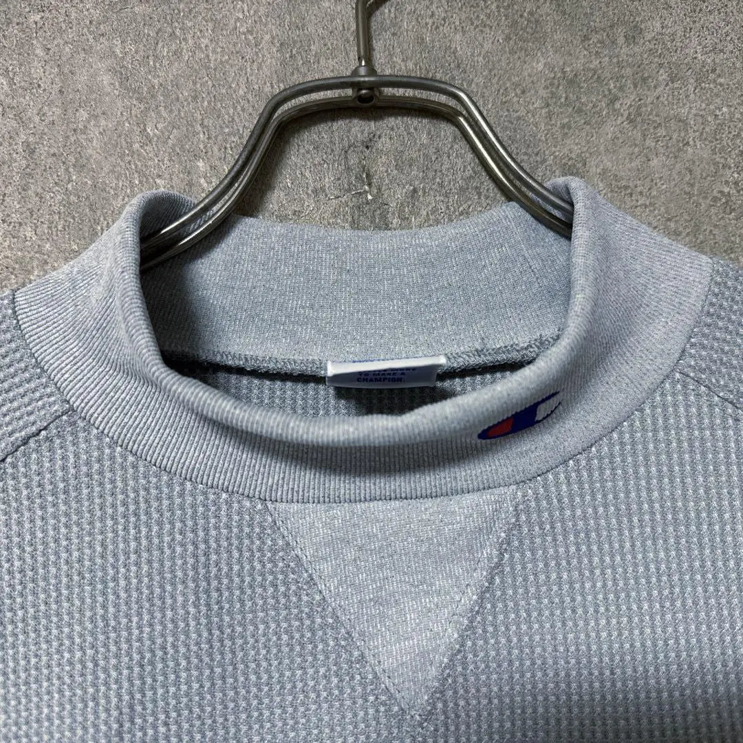 Champion Golf Long Sleeve Mock Neck Shirt Waffle Fabric