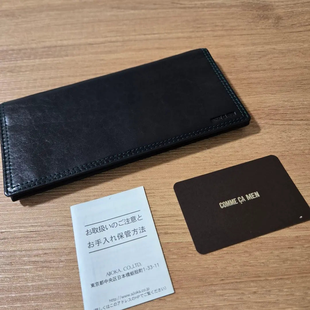 Like new COMME CA MEN long wallet black genuine leather