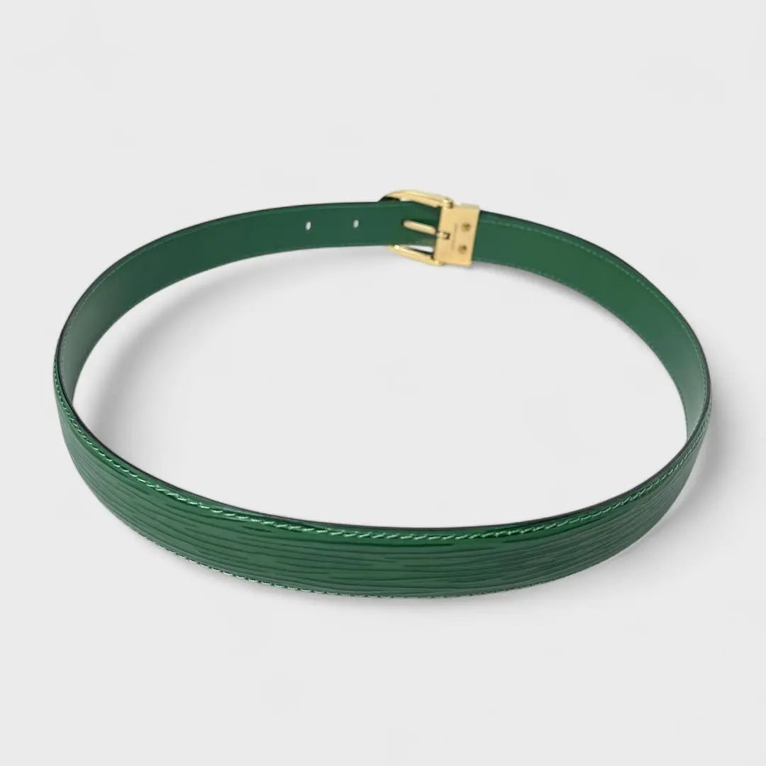 Superb condition ✨ Louis Vuitton Epi Santulle Classic Belt Gold Metallic Green | 極美品✨ルイヴィトン エピ サンチュールクラシック ベルト ゴールド金具 緑