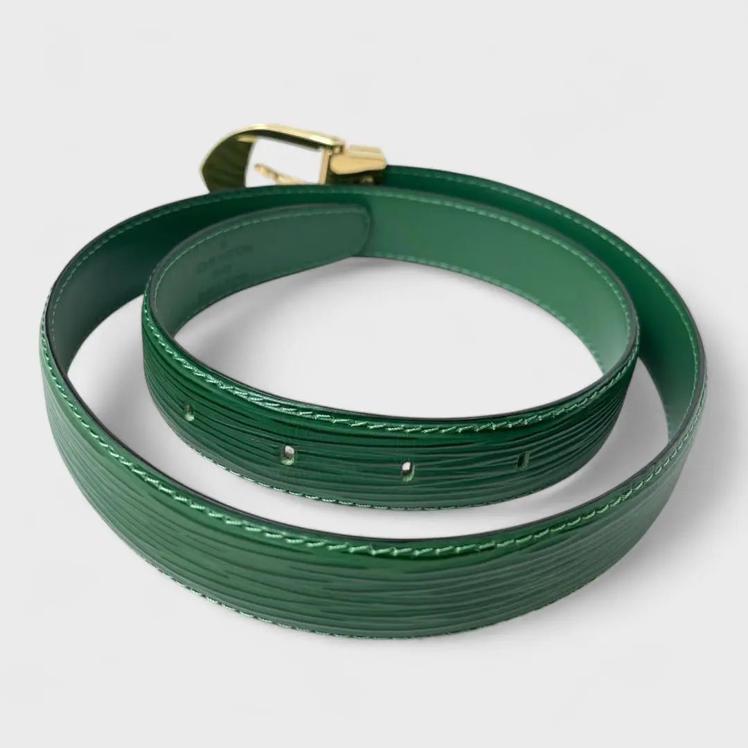 Superb condition ✨ Louis Vuitton Epi Santulle Classic Belt Gold Metallic Green | 極美品✨ルイヴィトン エピ サンチュールクラシック ベルト ゴールド金具 緑