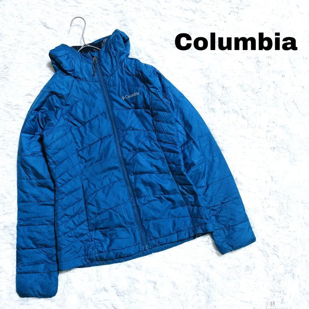 US used clothing Columbia padded hooded jacket thin logo embroidery c39