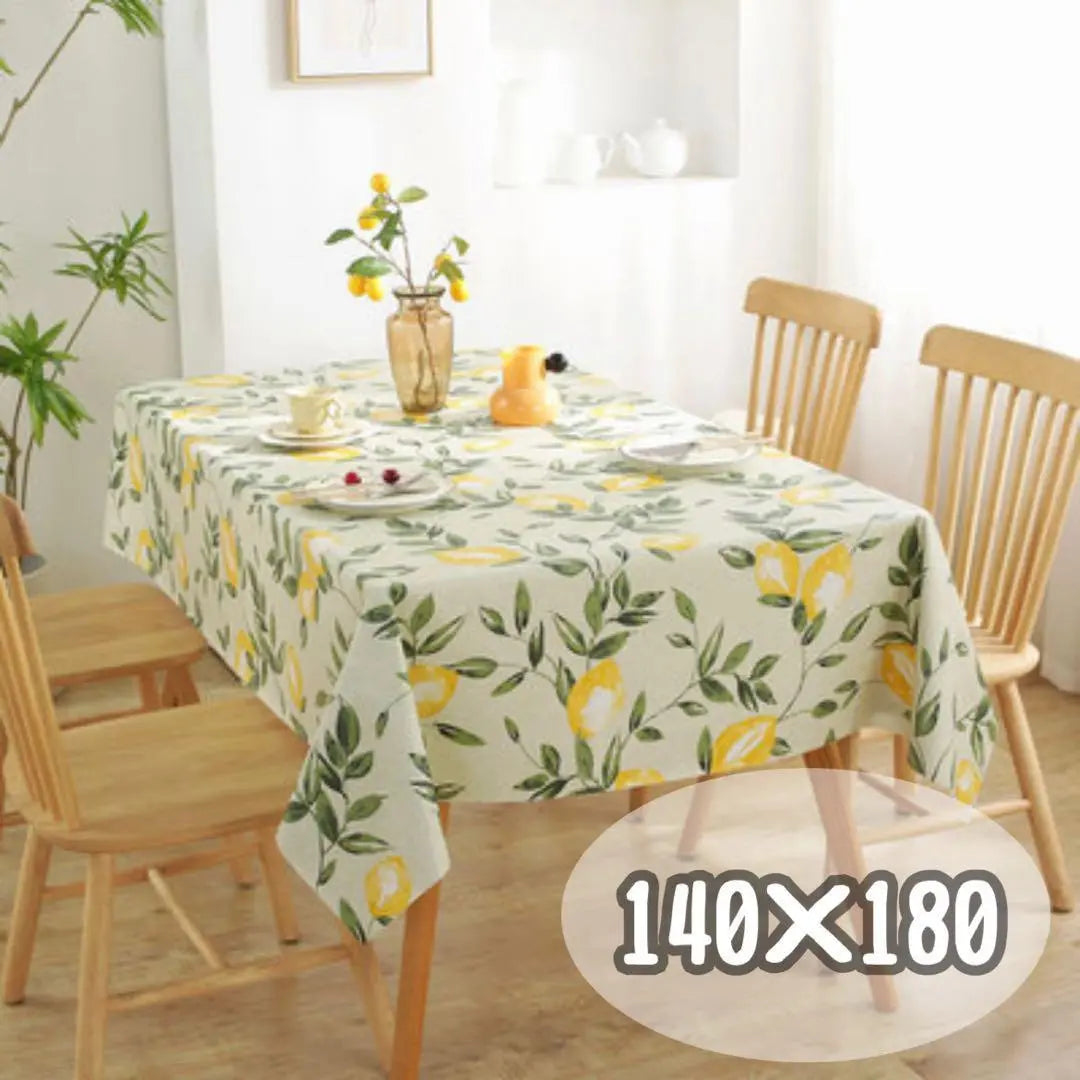 Mantel impermeable amarillo de 140 x 180 cm con estampado de limón