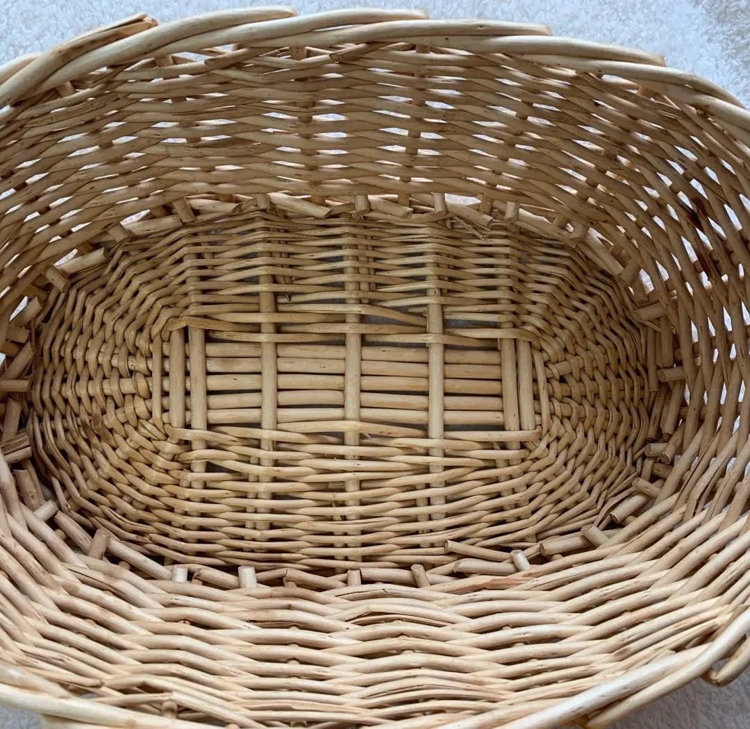 [Unused during price reduction] Retro natural basket basket small accessory case 8-piece set