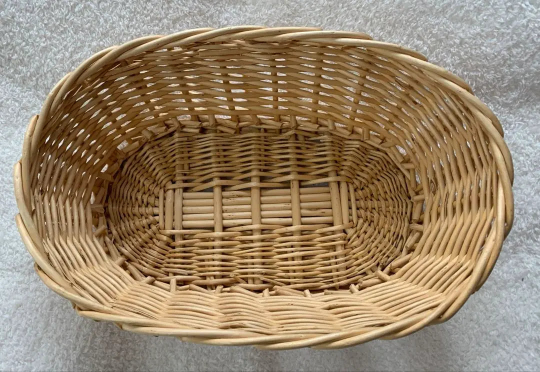 [Unused during price reduction] Retro natural basket basket small accessory case 8-piece set