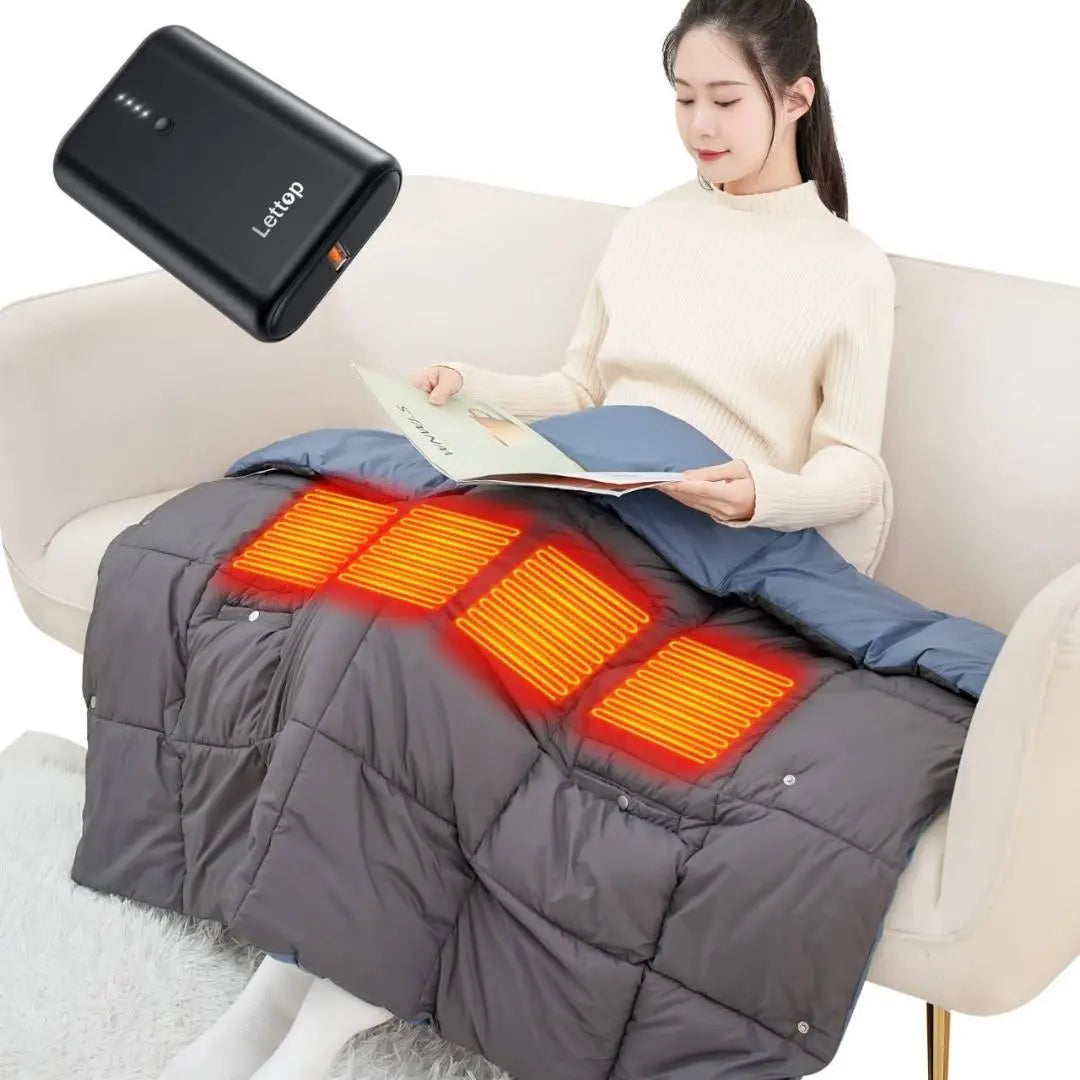 Instant warming powered blanket with 5 different uses | 5つの使い方ができるUSB給電の即暖電気ブランケット