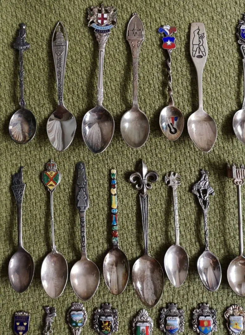 Exquisite Silver British German World Antique Spoons 50 Pieces