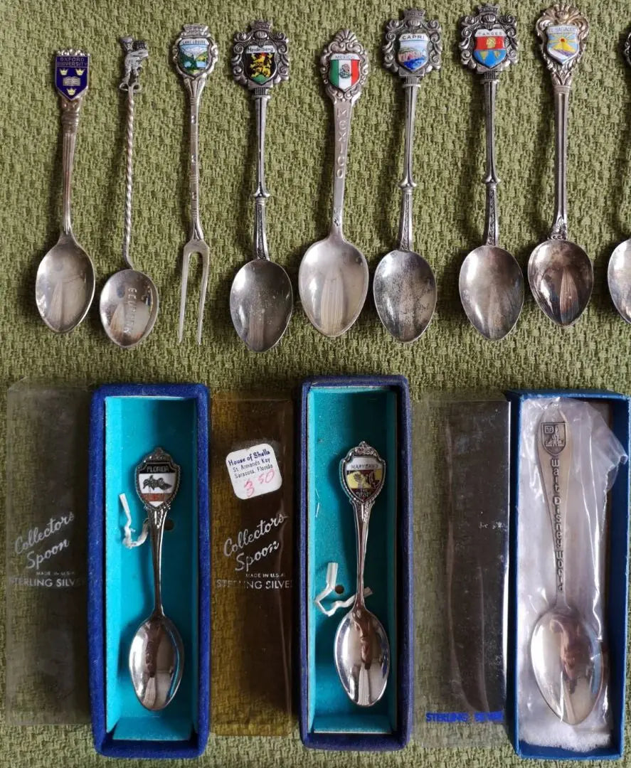 Cucharas antiguas de plata, exquisitas, de estilo británico, alemán y mundial, 50 piezas